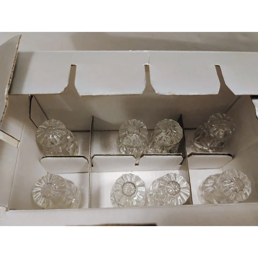 Vintage Gorham Fine Crystal Salt and Pepper Shakers Set of 8 with Original Box
